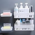 Plastic Bathroom Shelf Without Drill Organiser with