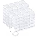 88-Pack Clear Square Plastic Storage Containers with Lids