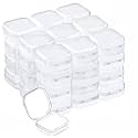 40-Pack Clear Square Plastic Storage Containers with Lids
