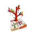 Plastic Bird Fruit Fork Set 6-Pieces with Stand (Colour May Vary)