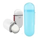 Plastic Capsule Shape Travel Toothbrush Toothpaste Case Holder &amp; Travel Soap Case with Leak Proof Lid (Multicolor) (HV-TOOT&amp;SOAP)