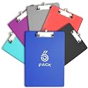 Plastic Clipboard with Pen Holder, Clip Boards for A4 Letter Size,Holds 100 Sheets 8.5x11 Inch Papers, 6 Pack Assorted Colors Clipboards with Hanging Loop for Office School Nursing