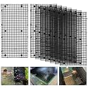 Plastic Egg Crate Grip Panel Fish Tank Divider Aquarium Divider Filter Bottom Fish Tank Isolation Board Egg Crate Tray (Black, 8pcs 11.8X5.9 Inch with 0.15 Inch Hole)
