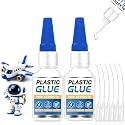Plastic Glue for Models &amp; Miniatures, 60g Instant CA Adhesive with Precision Applicator, Strong Model Glue for PLA, ABS, PVC, Acrylic &amp; 3D Print Repairs