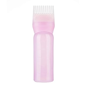 plastic - hair oil applicator comb with bottle multicolor 120 ml