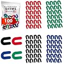 Plastic Horseshoe Shims for Leveling Multipack (100-Piece 1/4, 1/8, 1/16, 1/32-inch) U Shape Tile Shims Spacers to Level Windows, Floors, Toilets, Doors – Indoor Outdoor Use - Made in USA