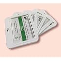 Plastic ID Card Holder for Office and School use Locking Style Horizontal (White, Pack of 50)