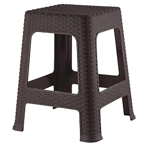 plastic optima seating stool suitable for indoor amp outdoor use  anti-slip stool for adult amp senior citizen-friendly design  brown