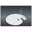 Plastic Oval Shape Colour Mixing Palette (White)