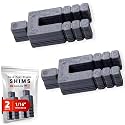 Plastic Peel Away Stackable Shims for Leveling 32 Pieces (3-1/2” Length – 1/16” Thickness) U Shape 5/8” Bolt Hole Tile Spacers to Level Windows, Doors, Floors, Toilet Shims – Made in USA