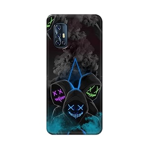 plastic printfidaa printed hard back cover case for vivo v17 back cover mask man -112 multicolor