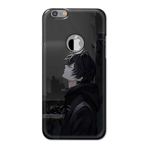 plastic printfidaa printed hard back cover case for apple iphone 6 logo  iphone 6s logo back cover famous anime cartoon character -112 black