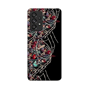 plastic printfidaa printed hard back cover case for samsung galaxy a53 5g back cover famous cartoon character -112 black