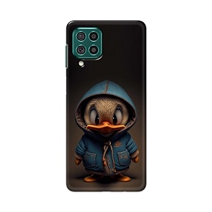 plastic printfidaa printed hard back cover case for samsung galaxy f62  samsung galaxy m62 back cover animated duck -112 multicolor