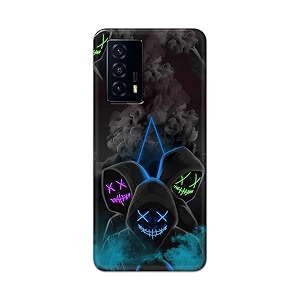 plastic printfidaa printed hard back cover case for vivo iqoo z5 back cover mask man -112 multicolor
