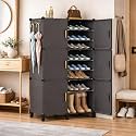 Plastic Shoe Rack for Home with Door