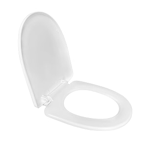 taxan oval toilet seat cover 43 cm x 345 cm  hydraulic soft close mechanism  heavy duty polypropylene western commode seat with diy installation kit  glossy white finish