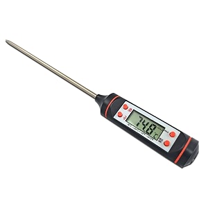 plastic and steel digital lcd cooking food meat probe kitchen bbq thermometer temperature test pen black