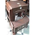 Plastic Step Multi Utility Ladder/Climb Step Stool (Brown)