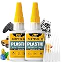 Plastic Super Glue Liquid, Clear Instant Cyanoacrylate Adhesive for Model