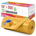 Plastic Table Cloth Disposable, 54In X 300F Table Cover Roll 100% PEVA