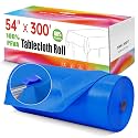 Plastic Tablecloth Roll, 54In x 300Ft Plastic Table Cloth Disposable