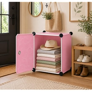 snkr essentials 1-door plastic wardrobe for kids almirah and wardrobe for baby clothes modular storage cabinet with wheelskids multi-purpose collapsible wardrobe