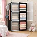 6 Door Plastic Wardrobe for Kids - Cupboard for Clothes Storage Rack, Almirah for Clothes, Baby Collapsible Wardrobe, Multi-Purpose Kids Storage Organizer for Books,Toy