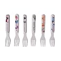 Plastic White Colorful Fork Spoon Set for Kids (Pack of :- 6 Pcs Fork Spoons)