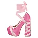 Platform Heels Chunky Bow Ribbon Pumps