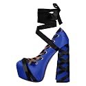 Platform Heels Chunky Bow Ribbon Pumps