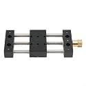 Platform Sliding Table Linear Motion Stage, 75mm/120mm Sliding Range, 10kg Load Capacity, Aluminum Alloy for Optical Experiment and Precision Positioning(0-75mm Without Base)