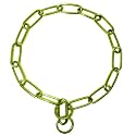 Platinum Pets Coated Fur Saver Chain Training Collar, 26-Inch by 4mm, Corona Lime
