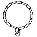 Platinum Pets Coated Fur Saver Chain Training Collar, 21-Inch by 3mm, Black Chrome
