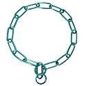 Platinum Pets Coated Fur Saver Chain Training Collar, 29-Inch by 4mm, Teal