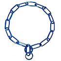 Platinum Pets Coated Fur Saver Chain Training Collar, 29-Inch by 4mm, Blue