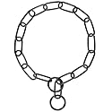 Platinum Pets Coated Fur Saver Chain Training Collar, 19-Inch by 3mm, Black