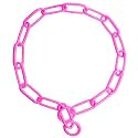 Platinum Pets Coated Fur Saver Chain Training Collar, 25-Inch by 4mm, Pink