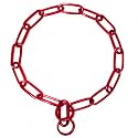Platinum Pets Coated Fur Saver Chain Training Collar, 27-Inch by 4mm, Red