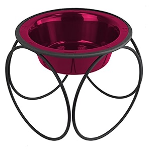 platinum pets olympic diner feeder large raspberry pop