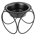 Platinum Pets Olympic Single Diner Feeder with Stainless Steel Dog Bowl, Large, Silver Vein