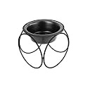 Platinum Pets Olympic Single Diner Feeder with Stainless Steel Dog Bowl, Small, Silver Vein