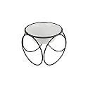 Platinum Pets Olympic Single Diner Feeder with Stainless Steel Cat/Dog Bowl, X-Small, Pearl White