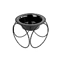 Platinum Pets Olympic Single Diner Feeder with Stainless Steel Dog Bowl, Small, Midnight Black