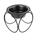 Platinum Pets Olympic Single Diner Feeder with Stainless Steel Dog Bowl, Medium, Silver Vein