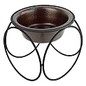 Platinum Pets Olympic Single Diner Feeder with Stainless Steel Dog Bowl, Large, Copper Vein