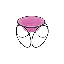 Platinum Pets Olympic Single Diner Feeder with Stainless Steel Cat/Dog Bowl, X-Small, Cotton Candy Pink