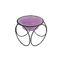 Platinum Pets Olympic Single Diner Feeder with Stainless Steel Cat/Dog Bowl, X-Small, Sweet Lilac