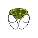 Platinum Pets Olympic Single Diner Feeder with Stainless Steel Dog Bowl, Small, Corona Lime
