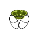 Platinum Pets Olympic Single Diner Feeder with Stainless Steel Cat/Dog Bowl, X-Small, Corona Lime